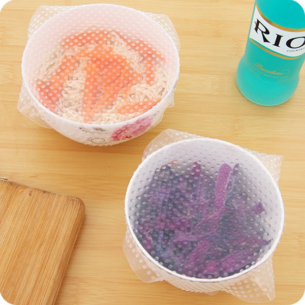 4 Food Multifunctional Reusable Silicone Food Wraps