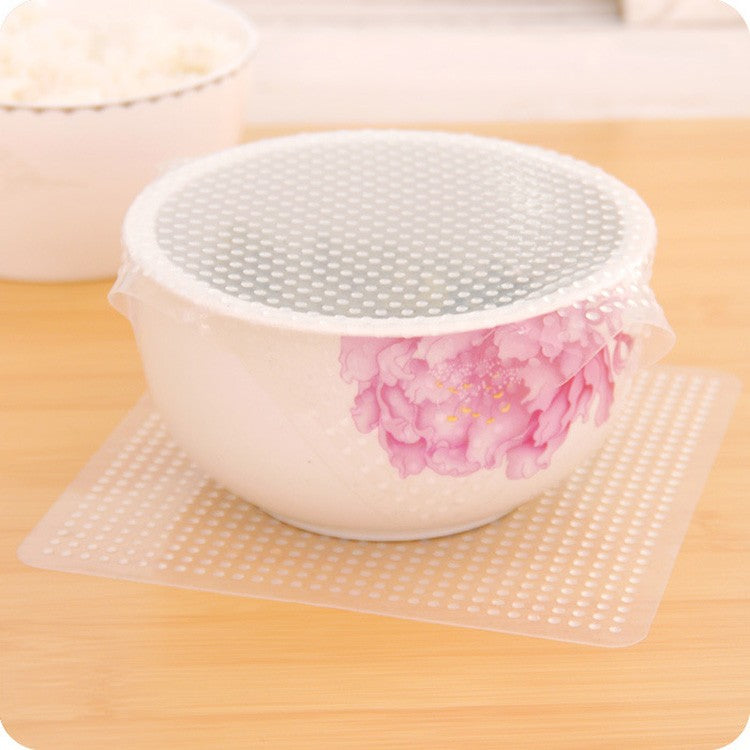 4 Food Multifunctional Reusable Silicone Food Wraps