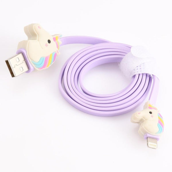 Rainbow Unicorn USB Cable For Android & iPhone