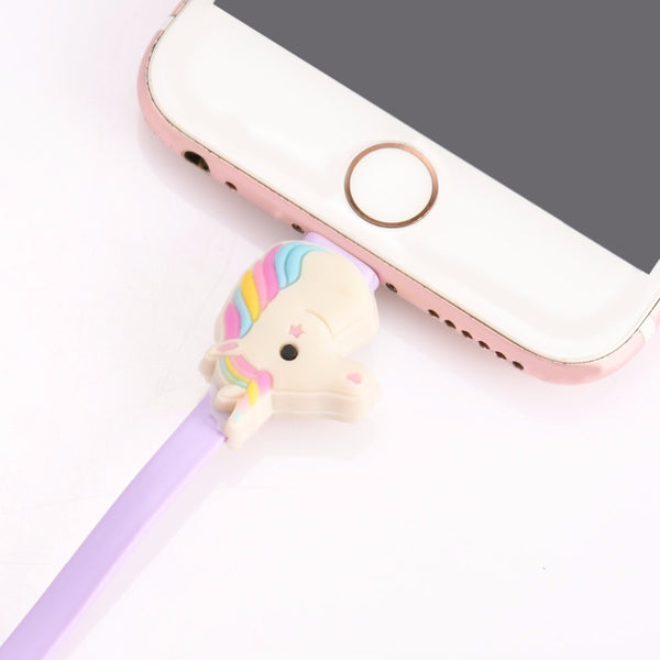 Rainbow Unicorn USB Cable For Android & iPhone