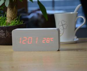 Wood Design LED Alarm Clock