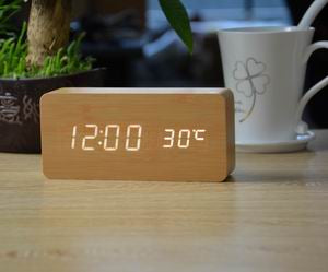 Wood Design LED Alarm Clock
