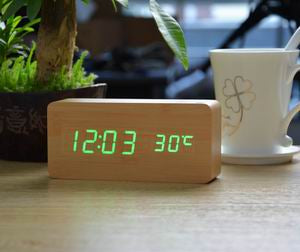 Wood Design LED Alarm Clock